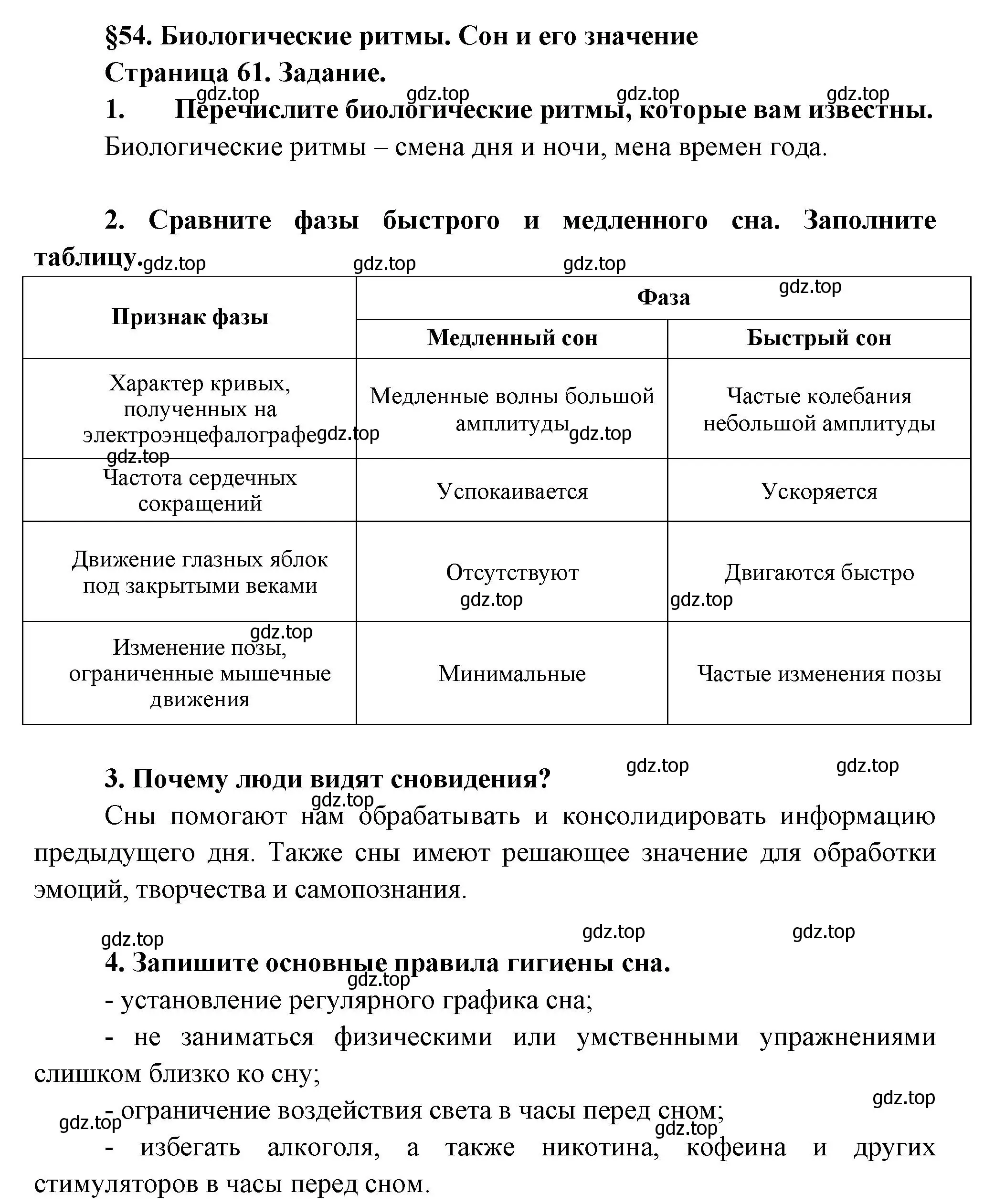 Решение  Задание 1 (страница 61) гдз по биологии 9 класс Драгомилов, Маш, рабочая тетрадь 2 часть