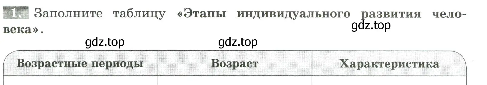 Условие номер 1 (страница 125) гдз по биологии 9 класс Пасечник, Швецов, рабочая тетрадь