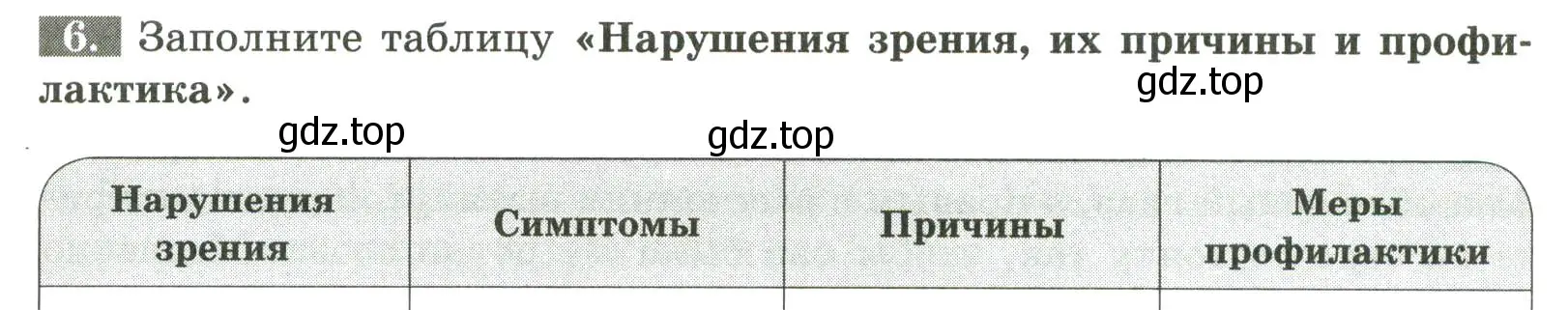 Условие номер 6 (страница 131) гдз по биологии 9 класс Пасечник, Швецов, рабочая тетрадь