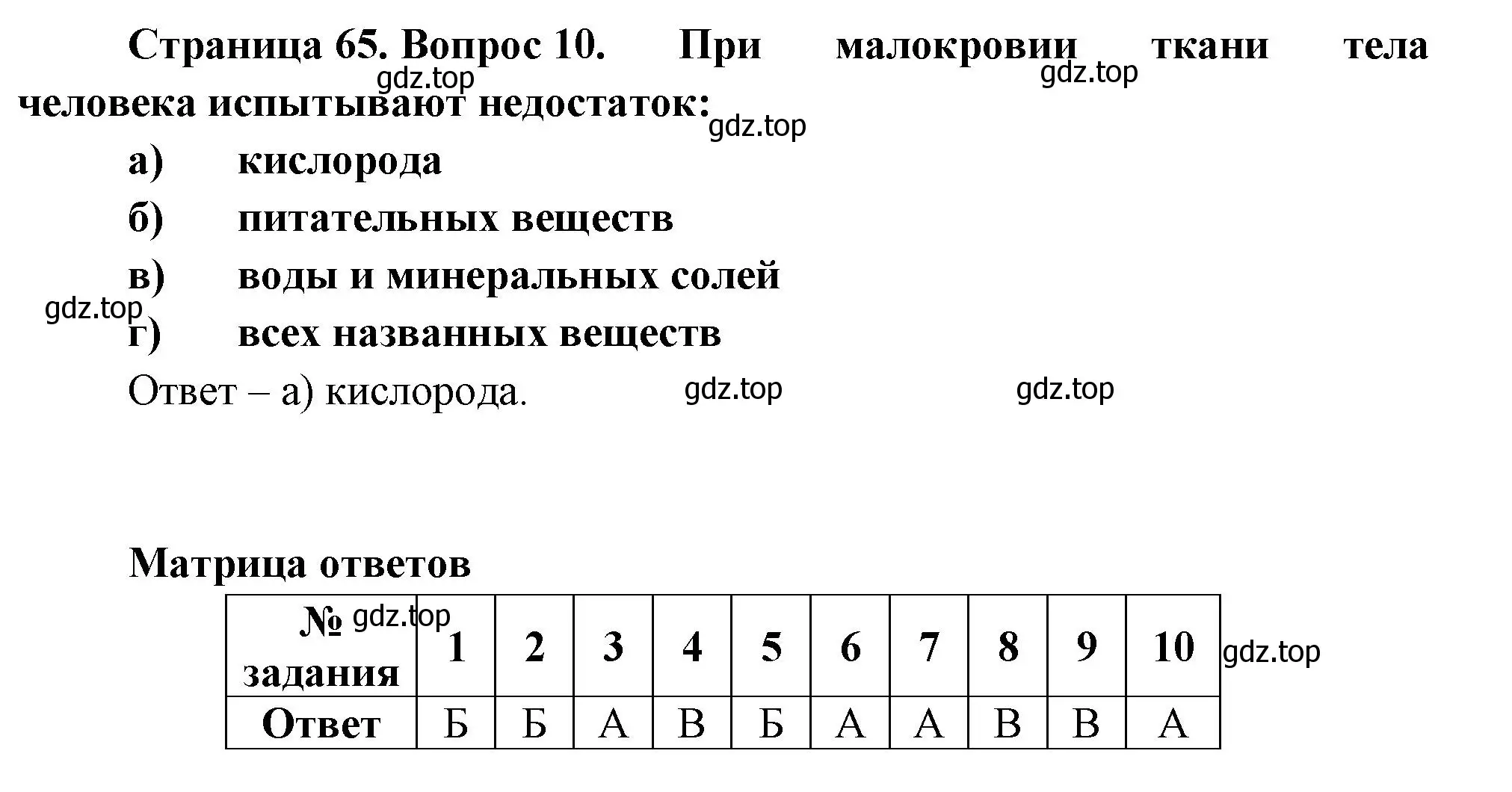 Решение номер 10 (страница 65) гдз по биологии 9 класс Пасечник, Швецов, рабочая тетрадь