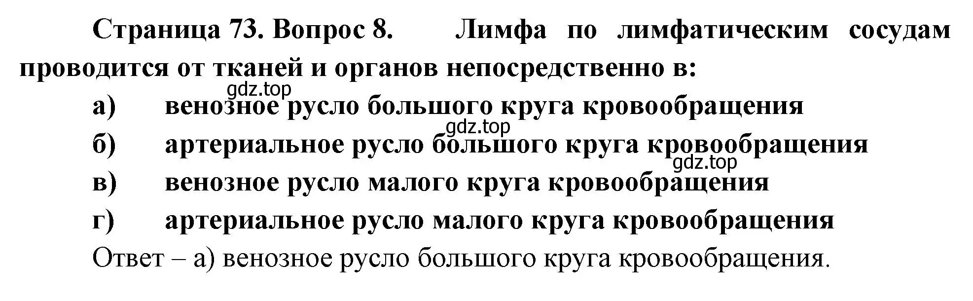 Решение номер 8 (страница 73) гдз по биологии 9 класс Пасечник, Швецов, рабочая тетрадь