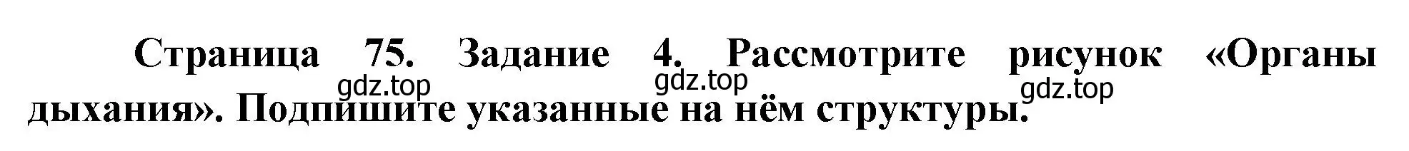 Решение номер 4 (страница 75) гдз по биологии 9 класс Пасечник, Швецов, рабочая тетрадь