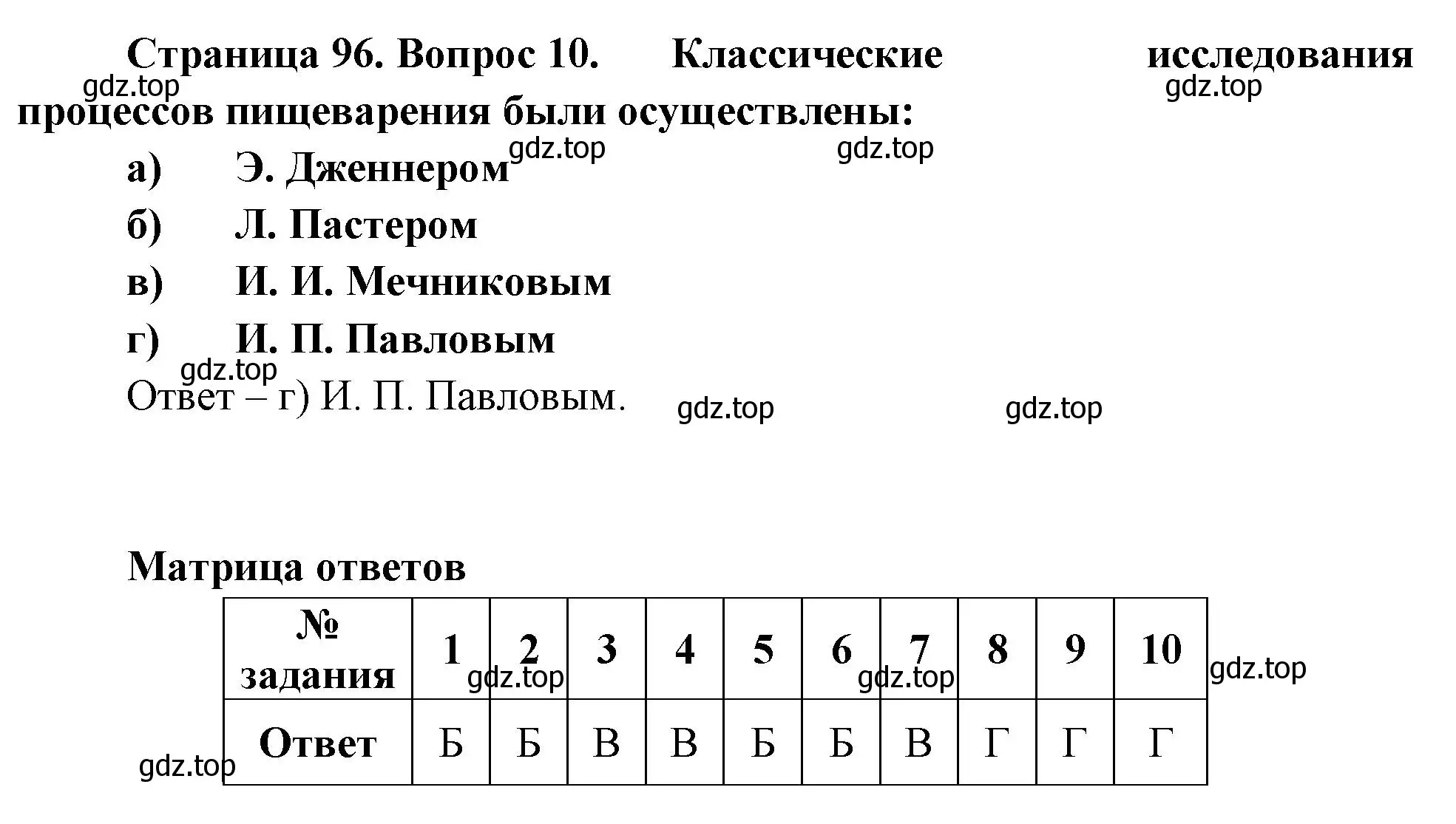 Решение номер 10 (страница 96) гдз по биологии 9 класс Пасечник, Швецов, рабочая тетрадь