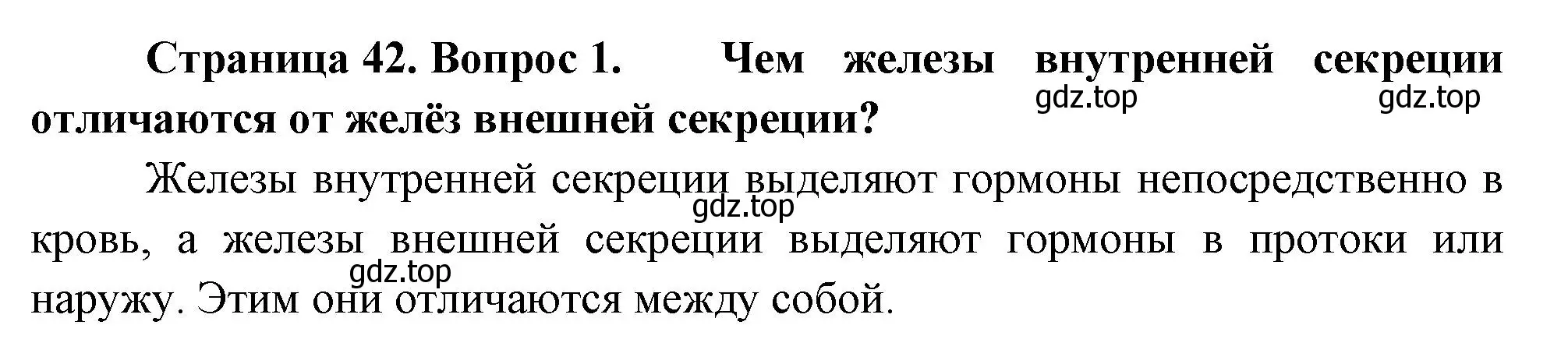 Решение номер 1 (страница 42) гдз по биологии 9 класс Драгомилов, Маш, учебник