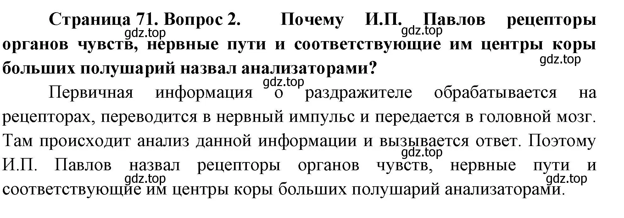 Решение номер 2 (страница 71) гдз по биологии 9 класс Драгомилов, Маш, учебник