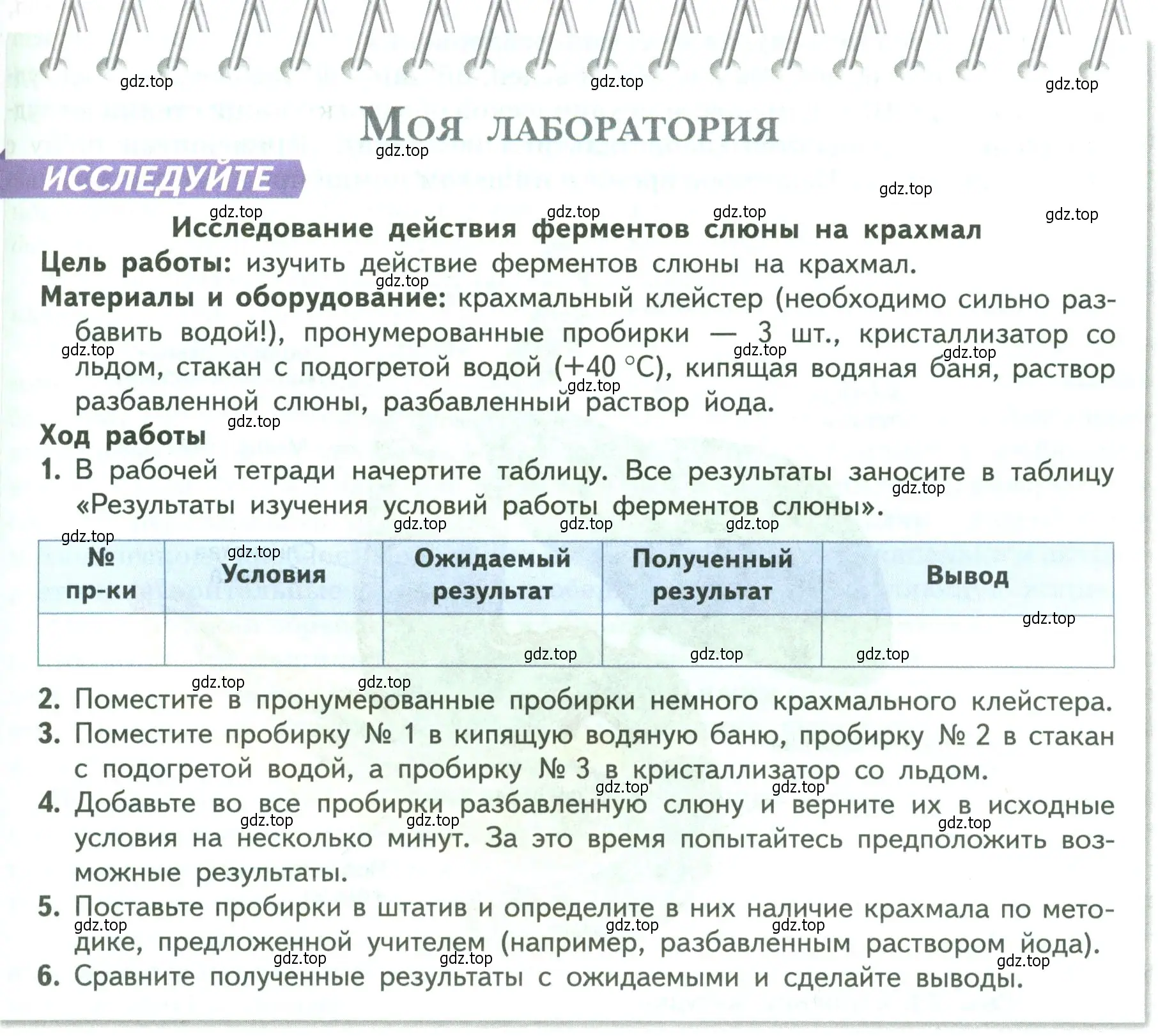 Условие  Моя лаборатория (страница 149) гдз по биологии 9 класс Пасечник, Каменский, учебник