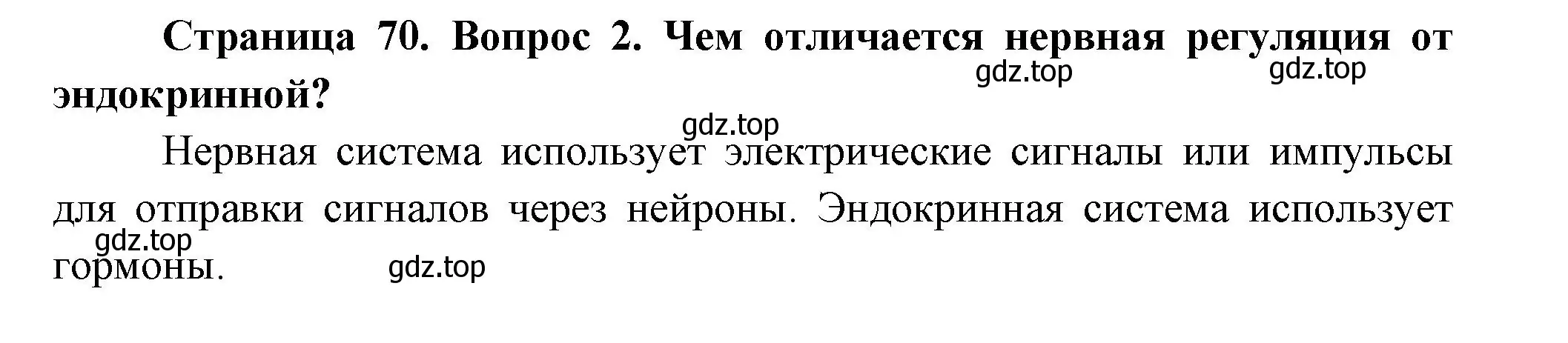 Решение номер 2 (страница 70) гдз по биологии 9 класс Пасечник, Каменский, учебник