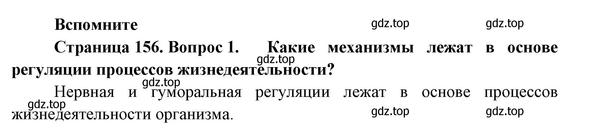 Решение номер 1 (страница 156) гдз по биологии 9 класс Пасечник, Каменский, учебник