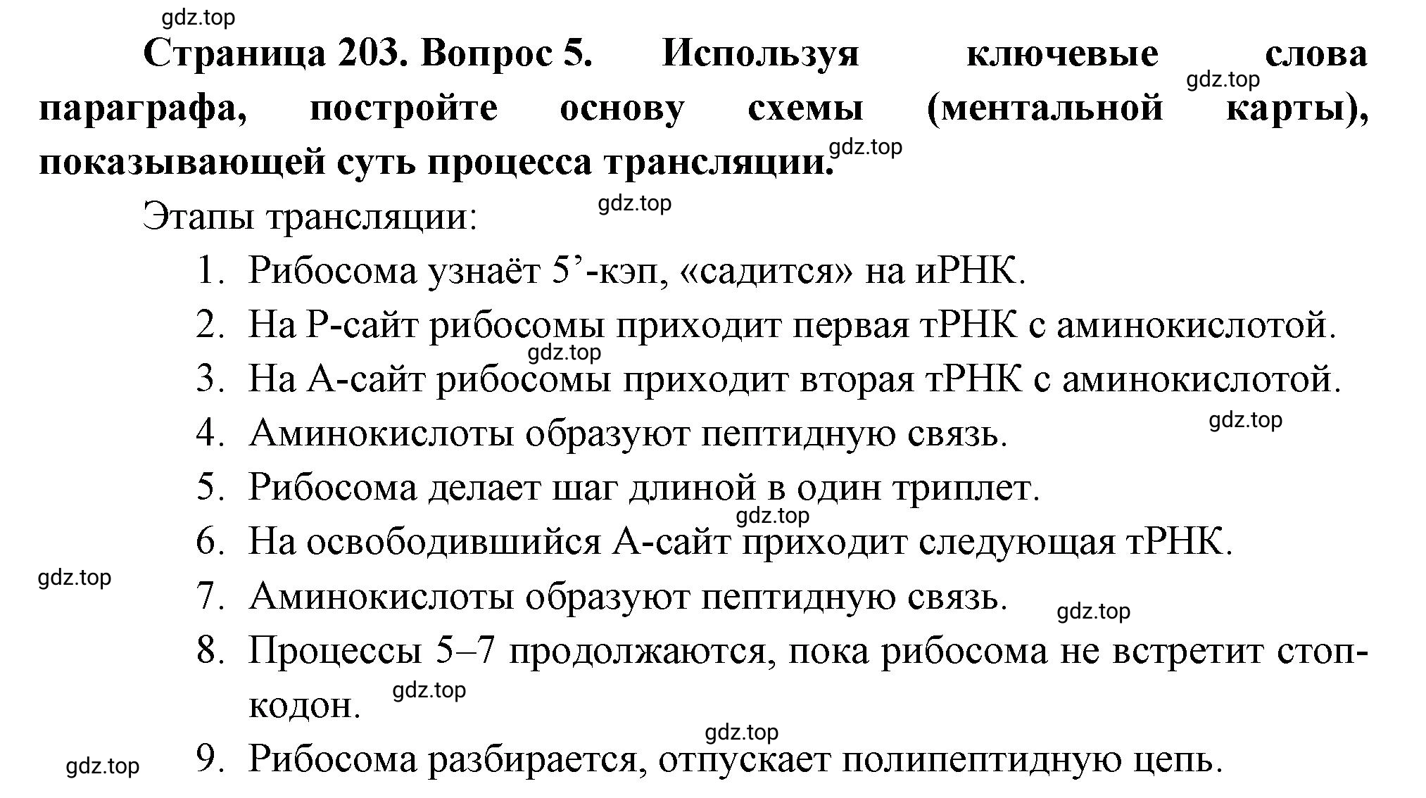 Решение номер 5 (страница 203) гдз по биологии 10 класс Пасечник, Каменский, учебник 1 часть