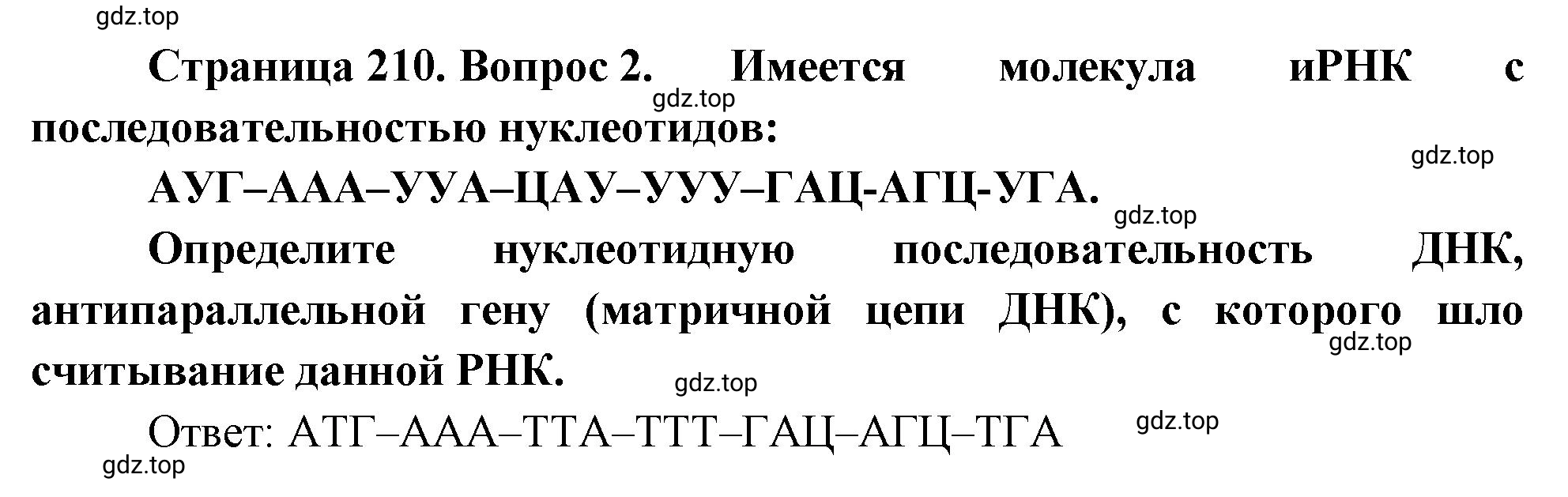 Решение номер 2 (страница 210) гдз по биологии 10 класс Пасечник, Каменский, учебник 1 часть