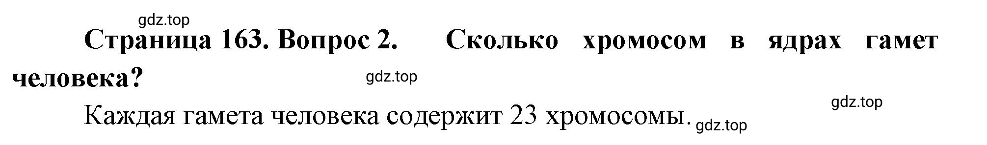 Решение номер 2 (страница 163) гдз по биологии 10 класс Пасечник, Каменский, учебник 2 часть