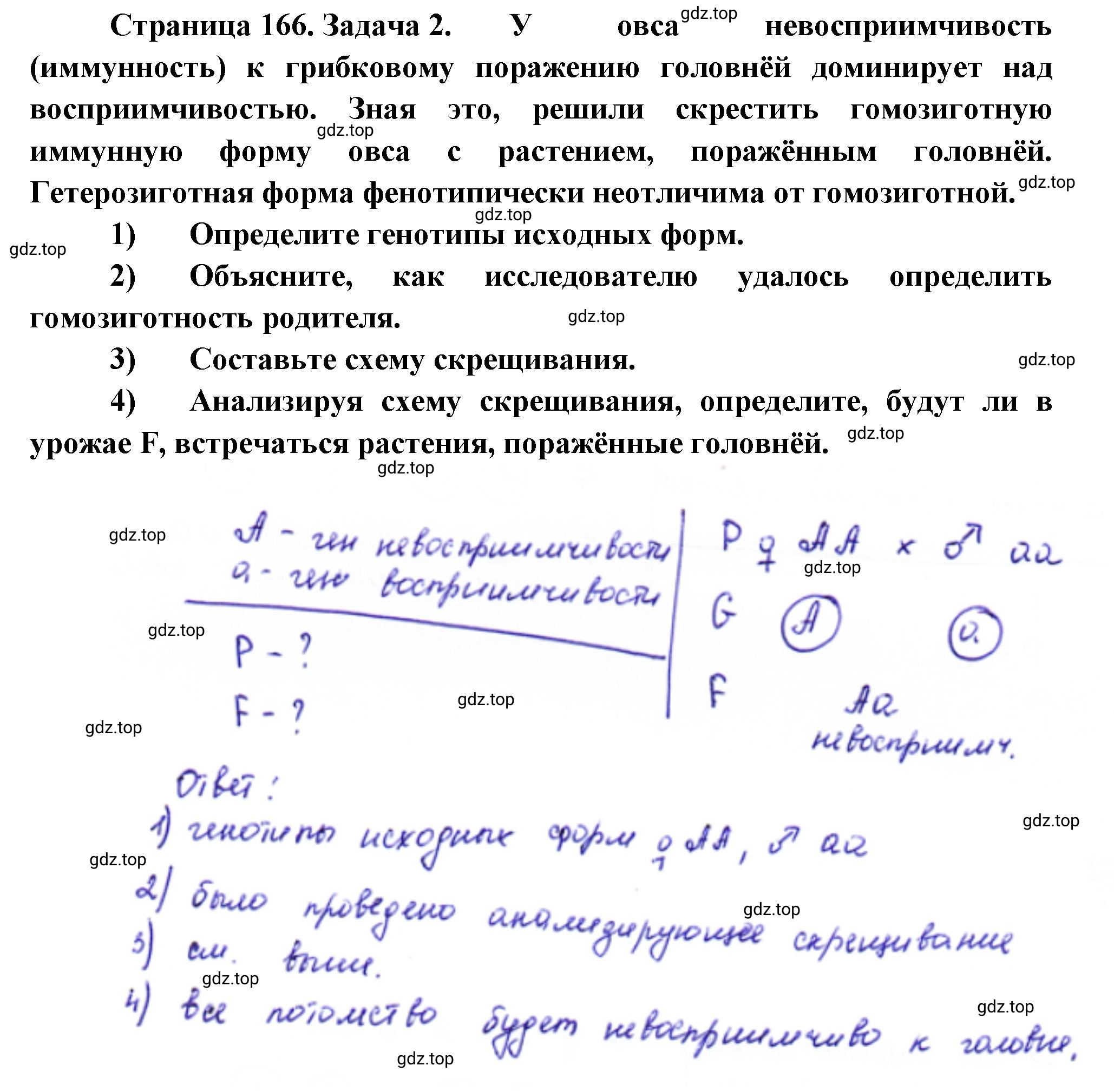 Решение номер 2 (страница 166) гдз по биологии 10 класс Пасечник, Каменский, учебник 2 часть