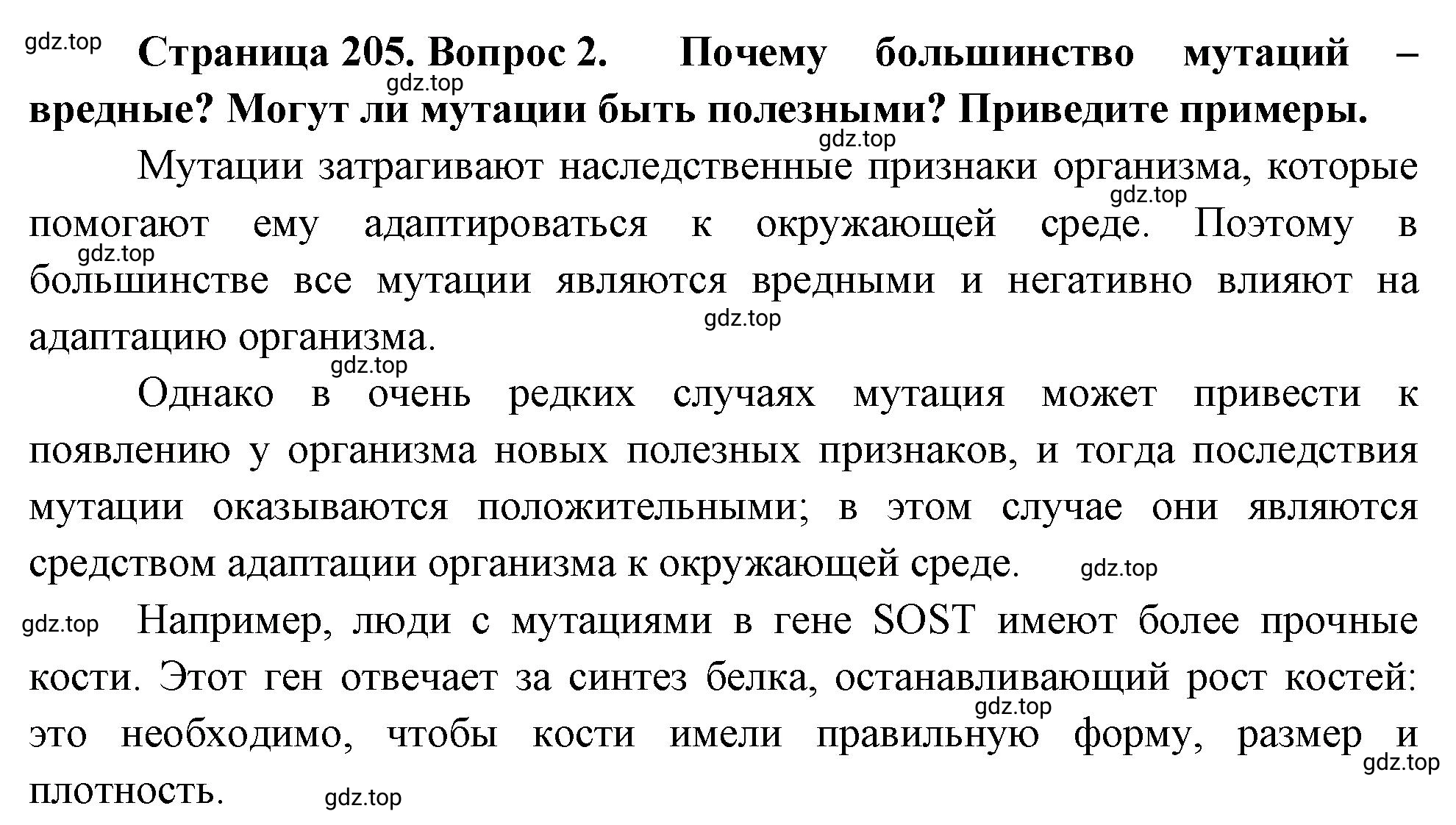 Решение номер 2 (страница 205) гдз по биологии 10 класс Пасечник, Каменский, учебник 2 часть