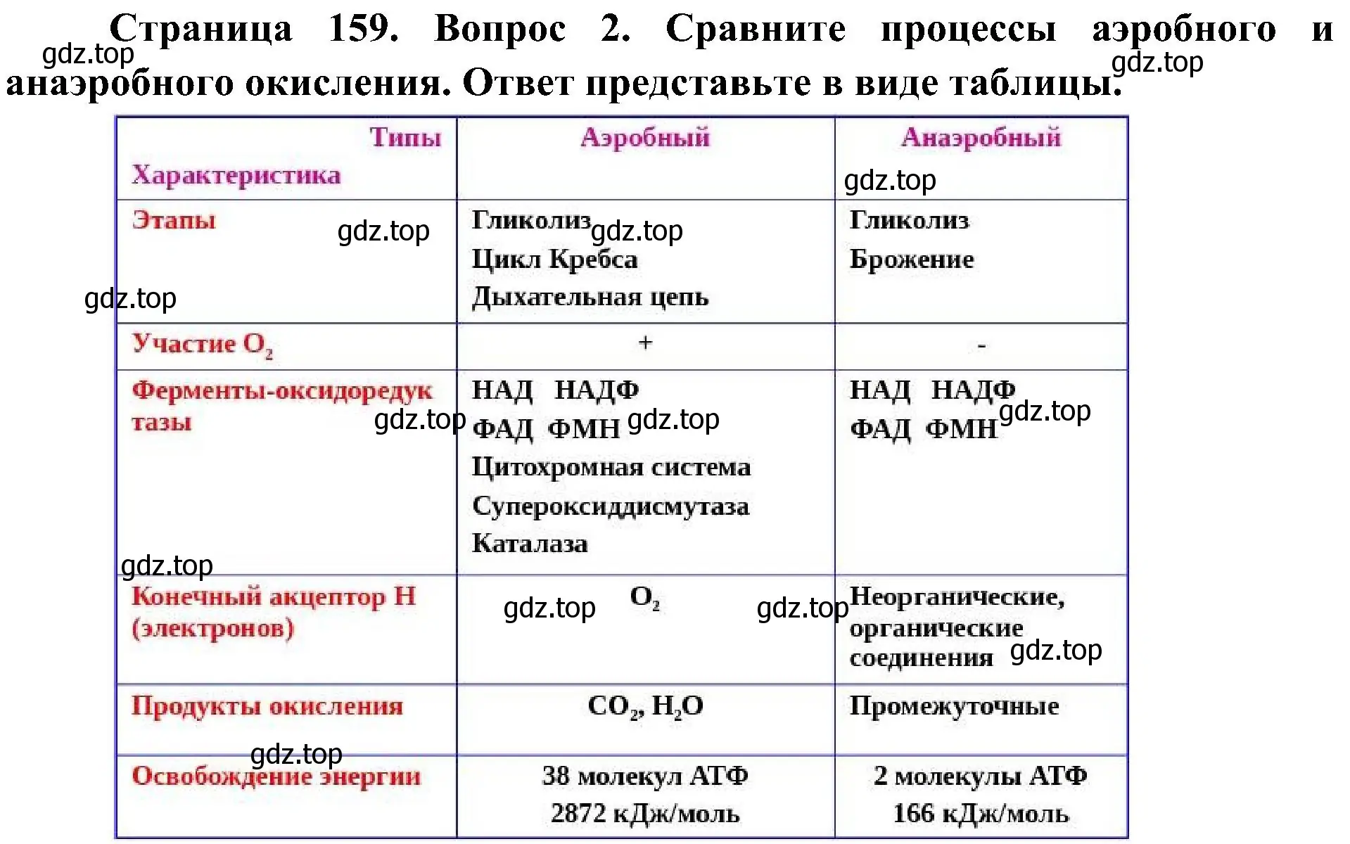 Решение номер 2 (страница 159) гдз по биологии 10 класс Пасечник, Каменский, учебник