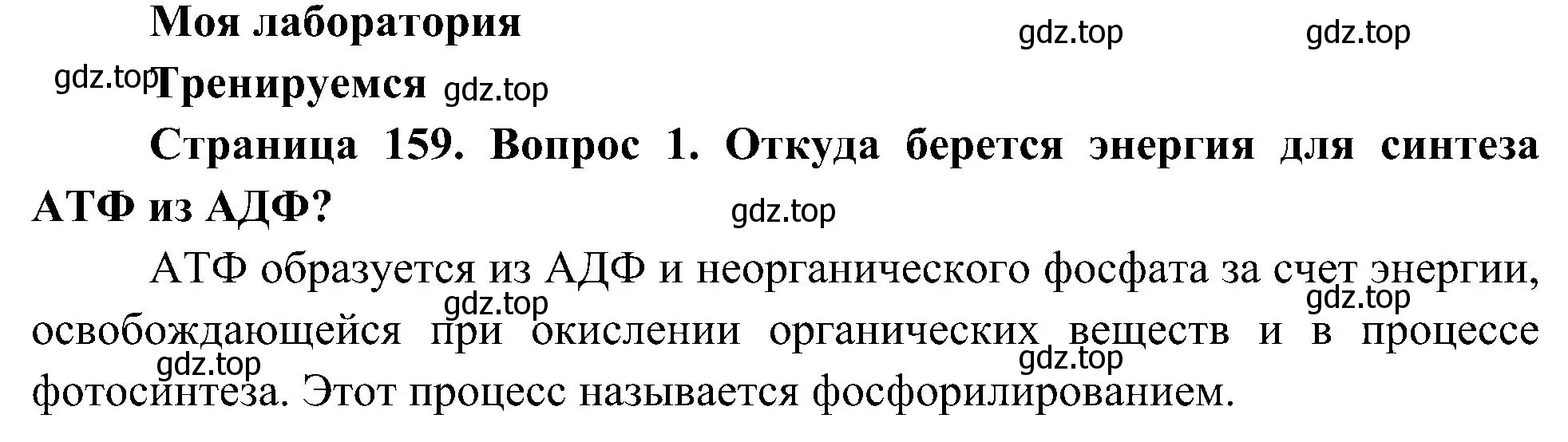 Решение номер 1 (страница 159) гдз по биологии 10 класс Пасечник, Каменский, учебник