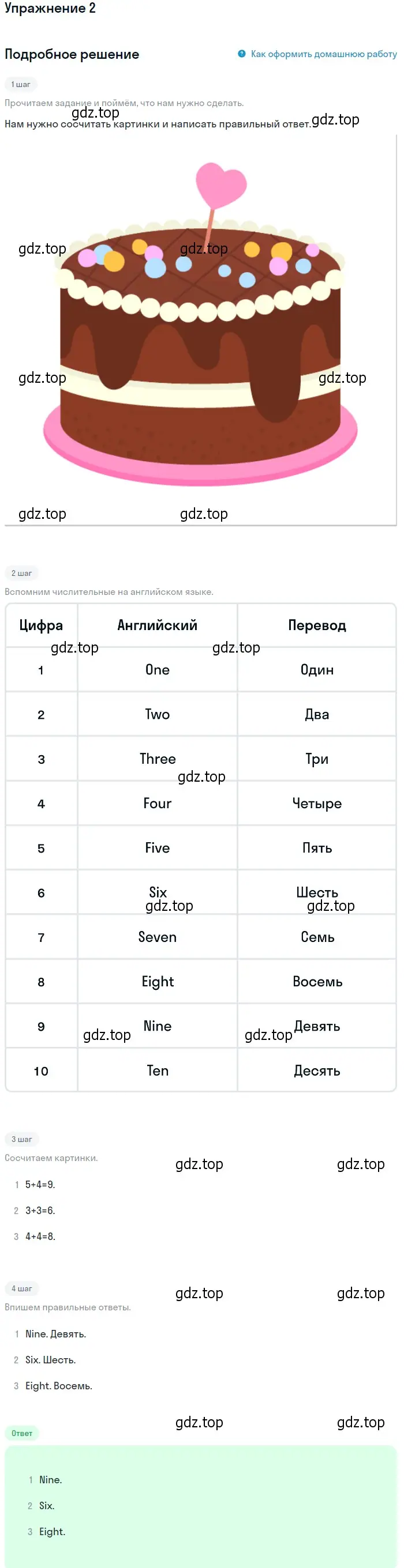 Решение номер 2 (страница 61) гдз по английскому языку 1 класс Баранова, Дули, учебник