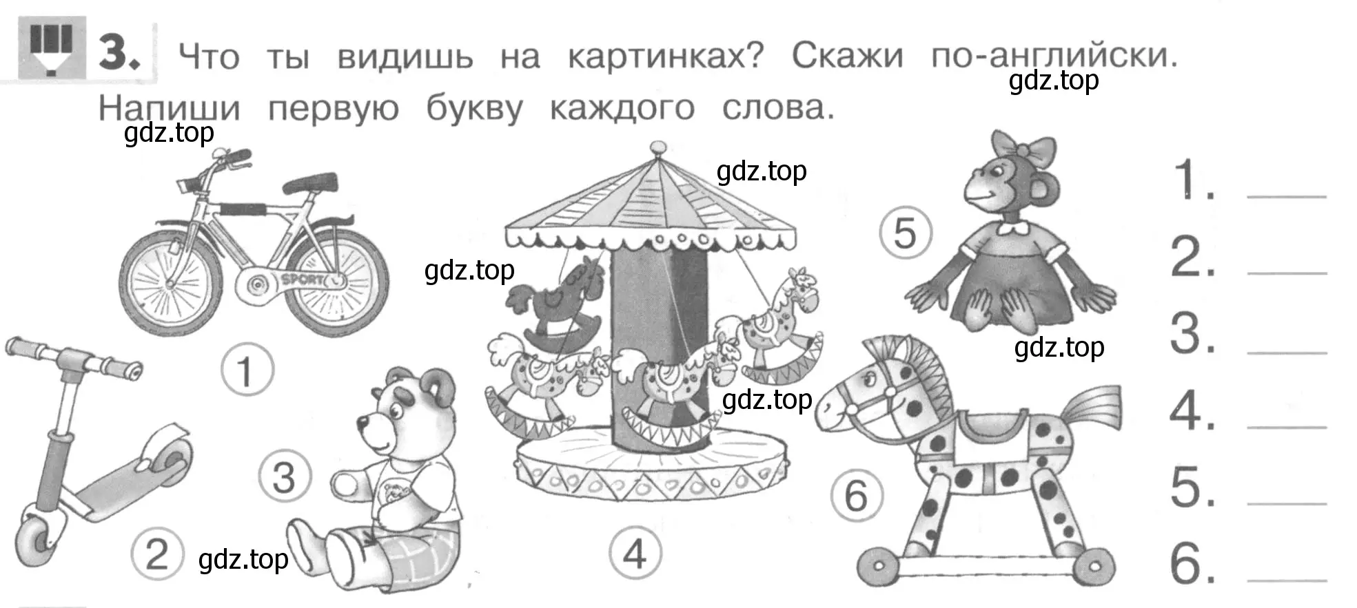 Условие номер 3 (страница 35) гдз по английскому языку 1 класс Верещагина, Притыкина, рабочая тетрадь