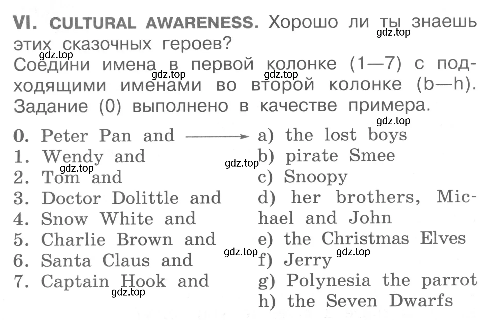 Условие  VI (страница 24) гдз по английскому языку 2-4 класс Кузовлев, Лапа, контрольные задания