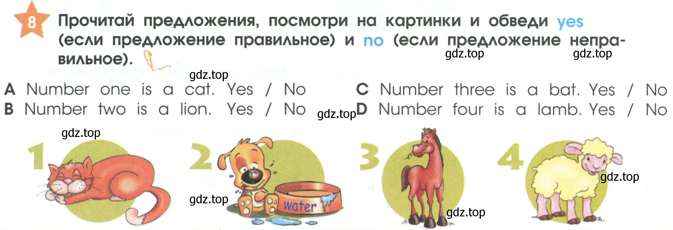 Условие номер 8 (страница 17) гдз по английскому языку 2 класс Баранова, Дули, рабочая тетрадь 1 часть