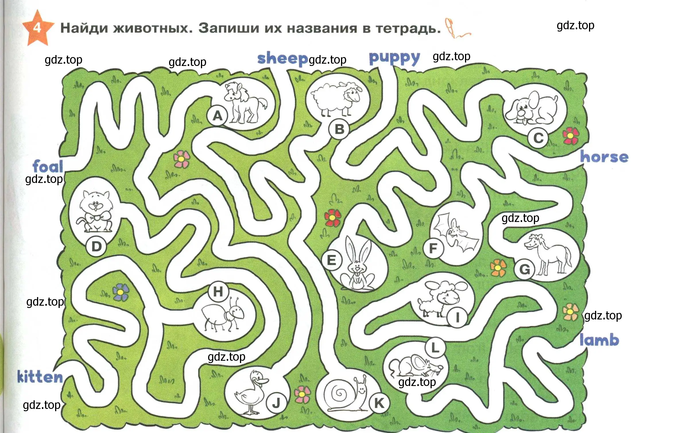 Условие номер 4 (страница 35) гдз по английскому языку 2 класс Баранова, Дули, учебник 1 часть