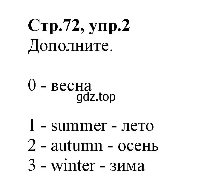 Решение номер 2 (страница 72) гдз по английскому языку 2 класс Баранова, Дули, учебник 2 часть