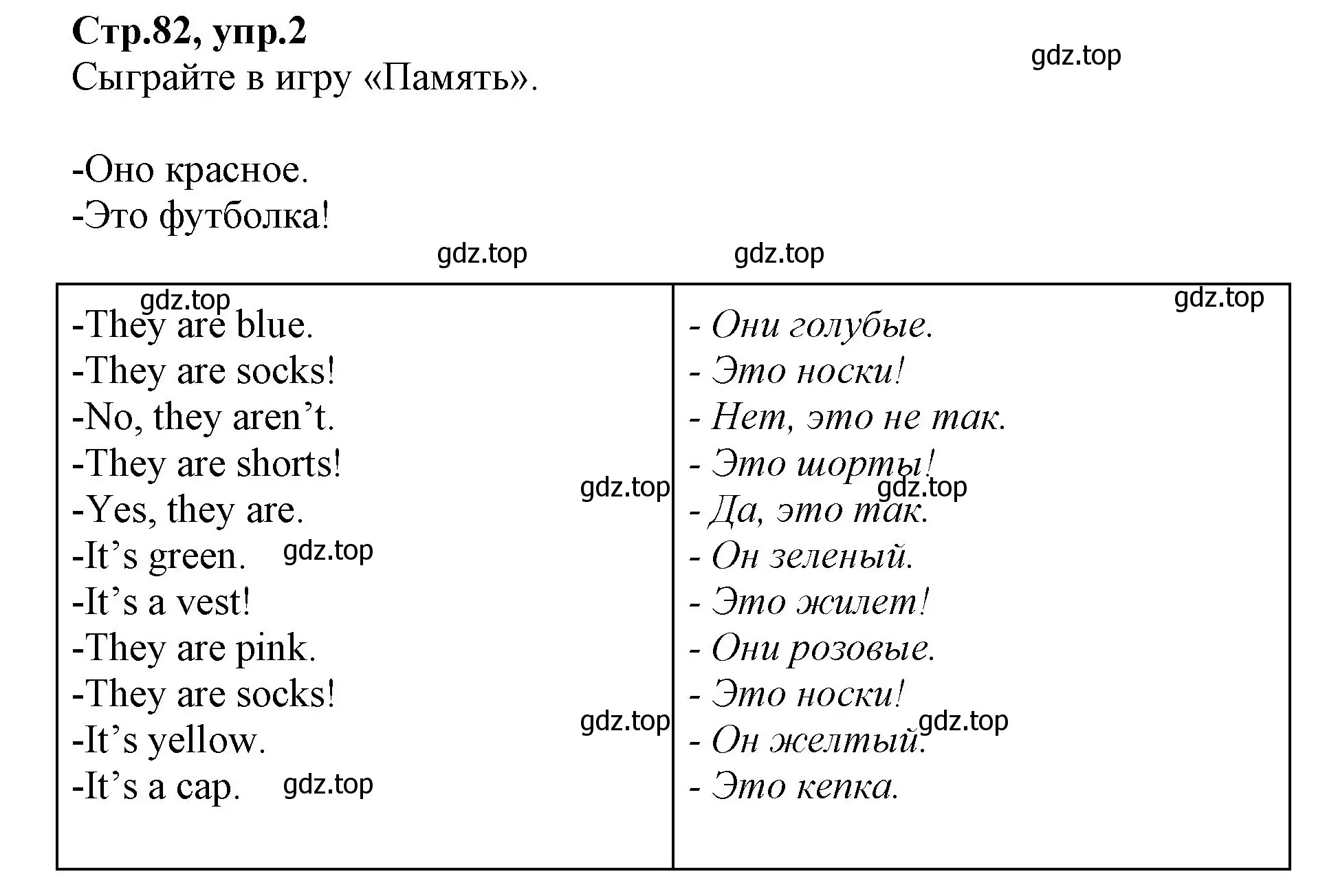 Решение номер 2 (страница 82) гдз по английскому языку 2 класс Баранова, Дули, учебник 2 часть