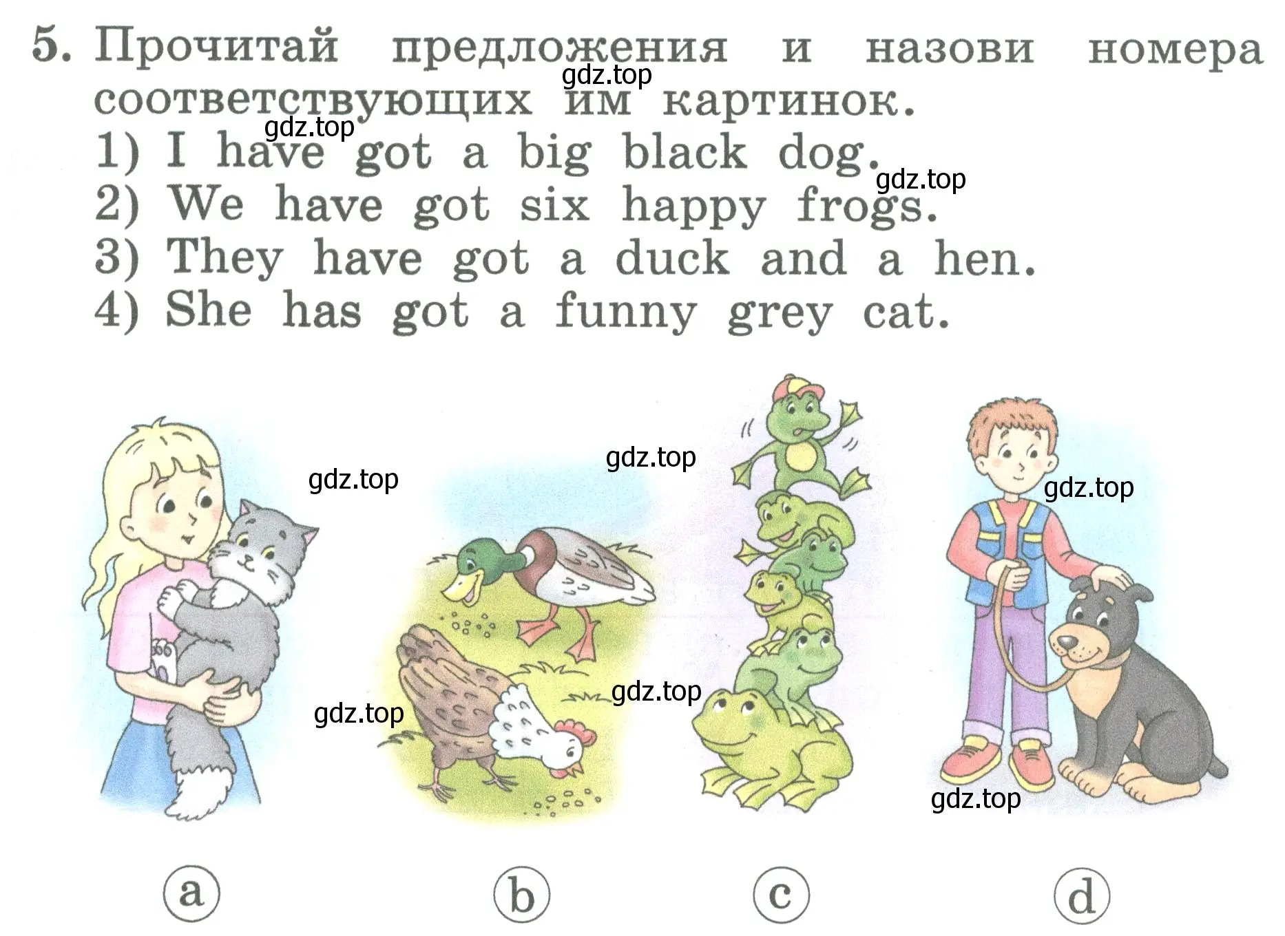 Условие номер 5 (страница 95) гдз по английскому языку 2 класс Биболетова, Денисенко, учебник