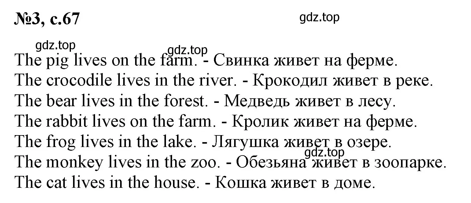 Решение номер 3 (страница 67) гдз по английскому языку 2 класс Биболетова, Денисенко, учебник