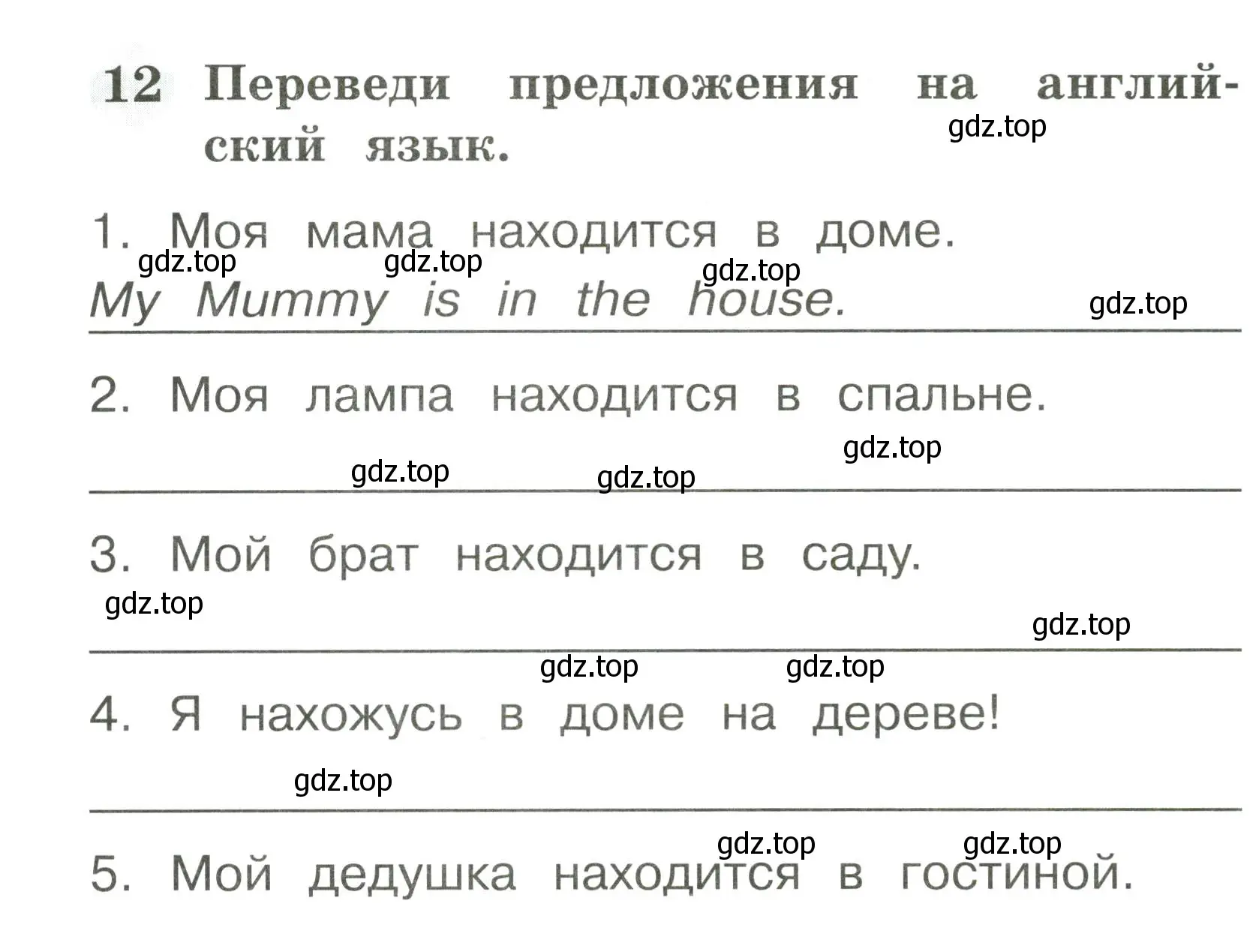 Условие номер 12 (страница 15) гдз по английскому языку 2 класс Юшина, грамматический тренажёр