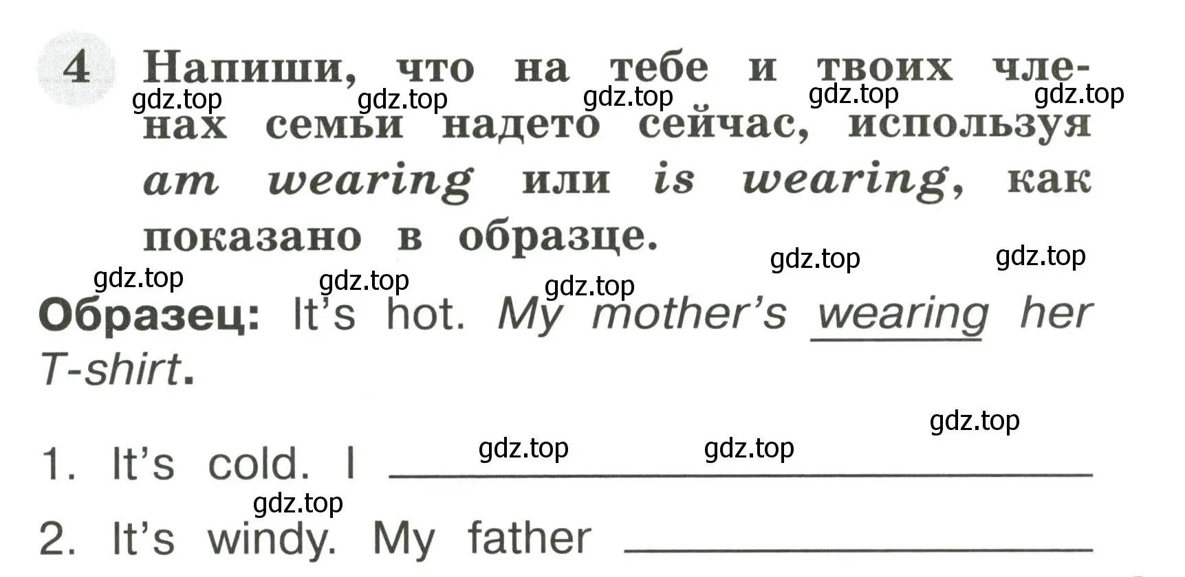 Условие номер 4 (страница 61) гдз по английскому языку 2 класс Юшина, грамматический тренажёр