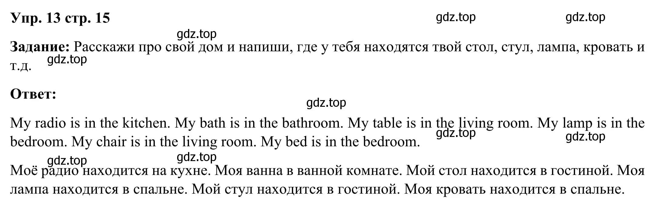 Решение 2. номер 13 (страница 15) гдз по английскому языку 2 класс Юшина, грамматический тренажёр