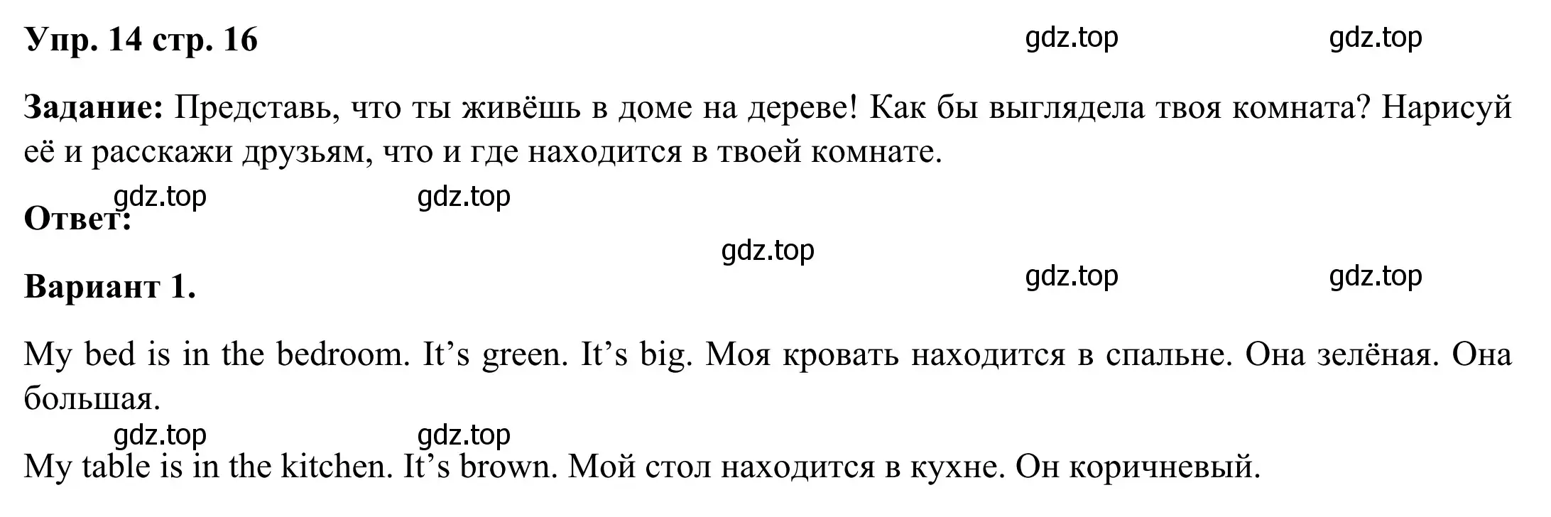 Решение 2. номер 14 (страница 16) гдз по английскому языку 2 класс Юшина, грамматический тренажёр