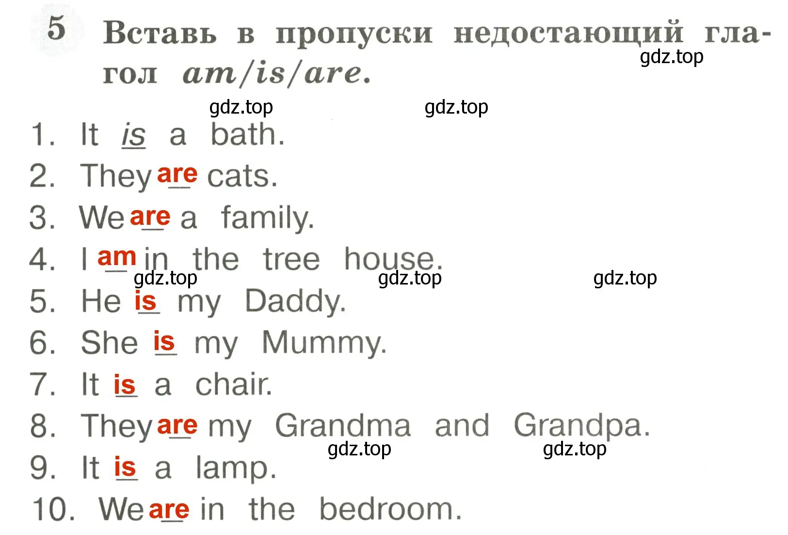 Решение 3. номер 5 (страница 8) гдз по английскому языку 2 класс Юшина, грамматический тренажёр