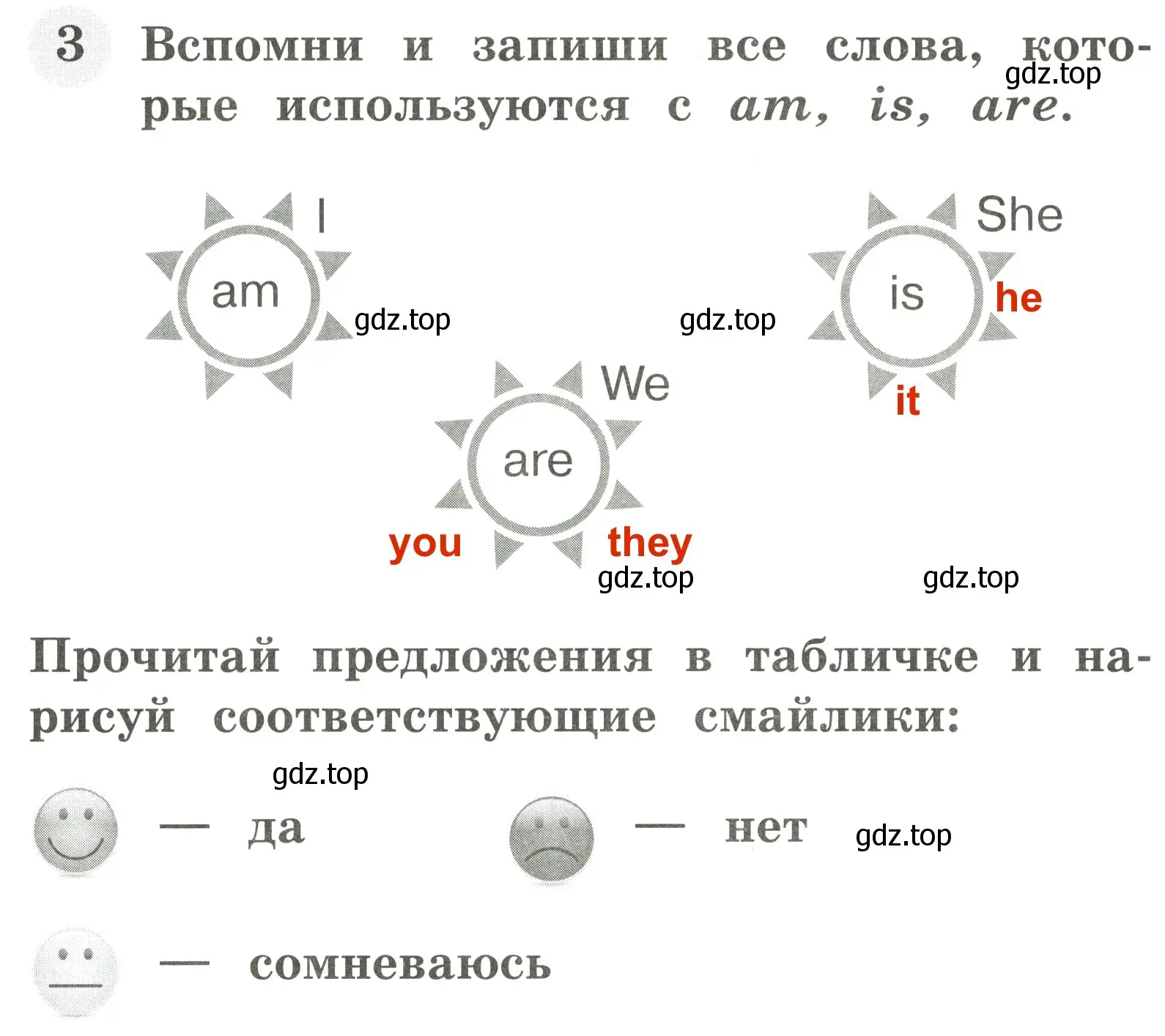 Решение 3. номер 3 (страница 18) гдз по английскому языку 2 класс Юшина, грамматический тренажёр