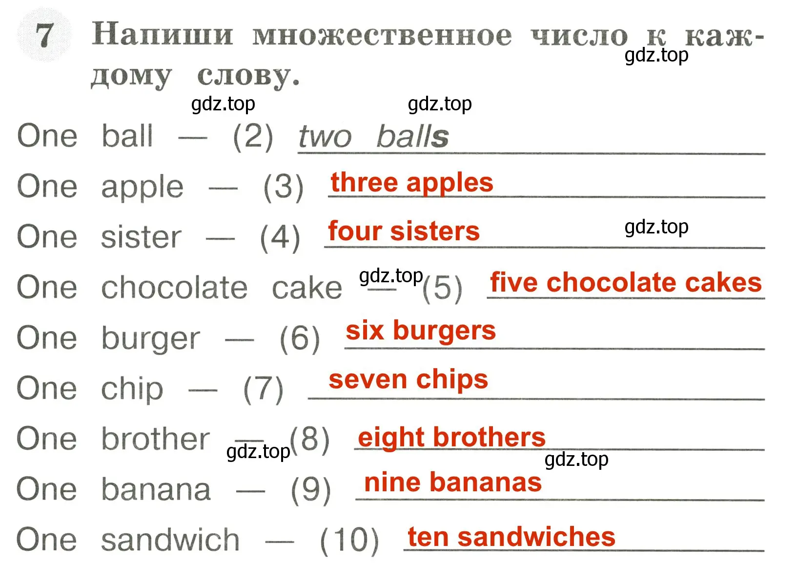 Решение 3. номер 7 (страница 22) гдз по английскому языку 2 класс Юшина, грамматический тренажёр