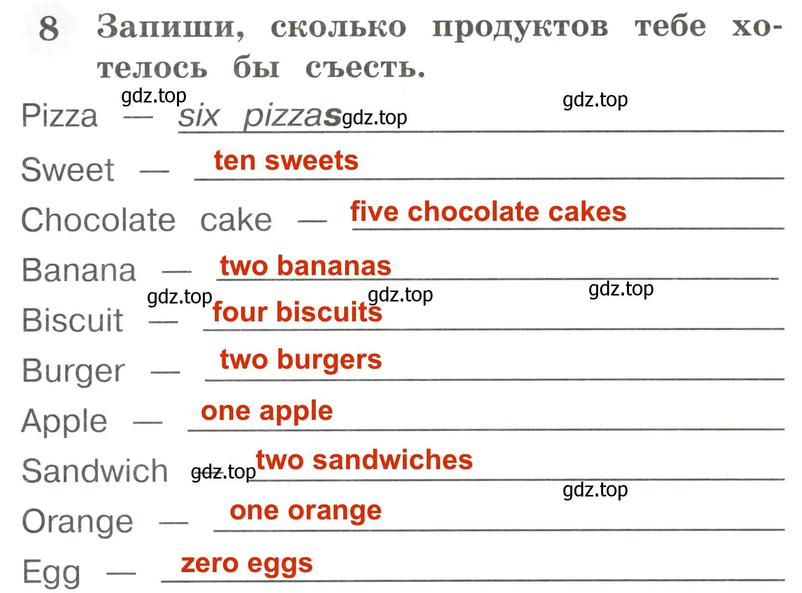 Решение 3. номер 8 (страница 23) гдз по английскому языку 2 класс Юшина, грамматический тренажёр