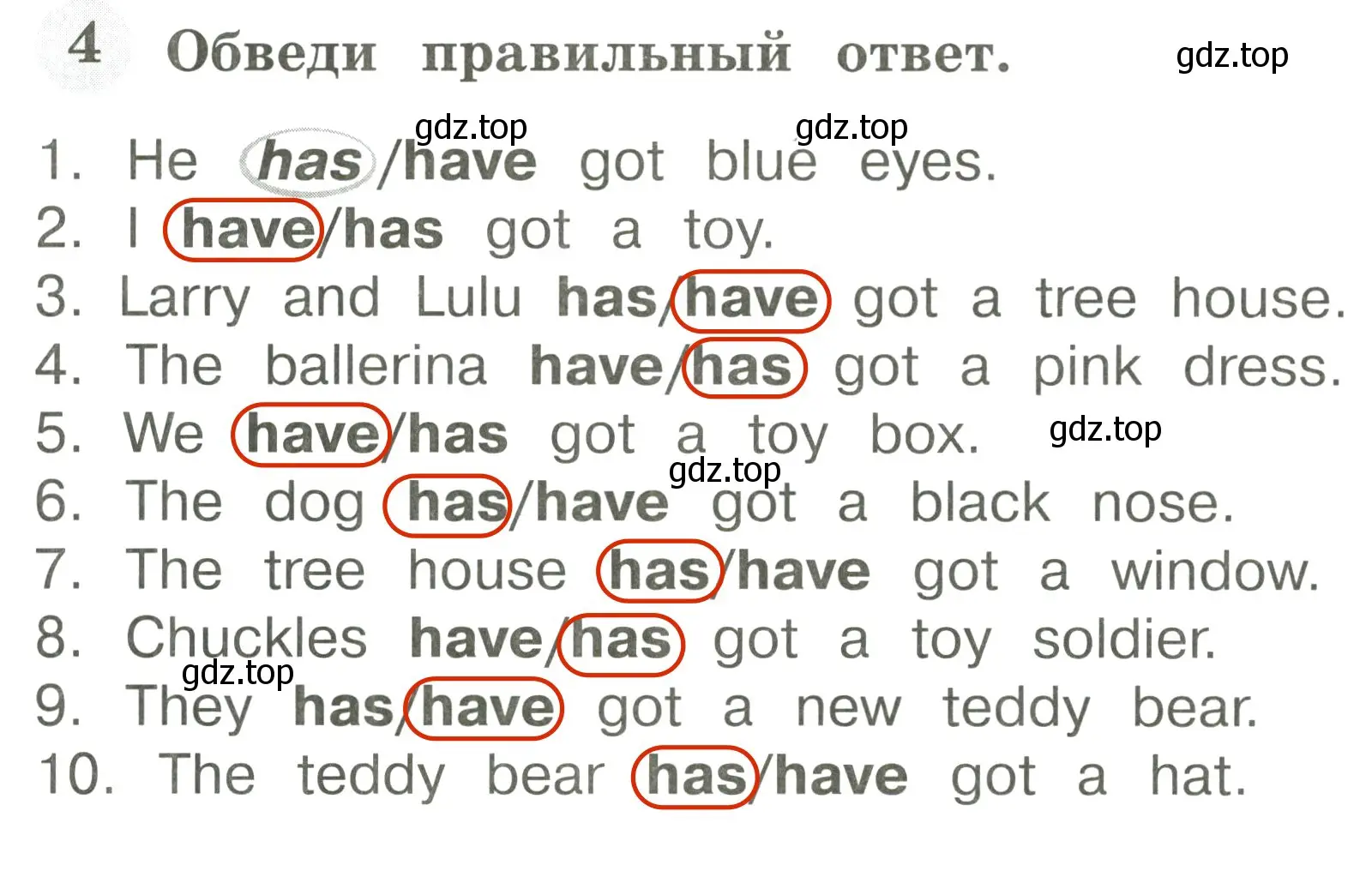 Решение 3. номер 4 (страница 48) гдз по английскому языку 2 класс Юшина, грамматический тренажёр