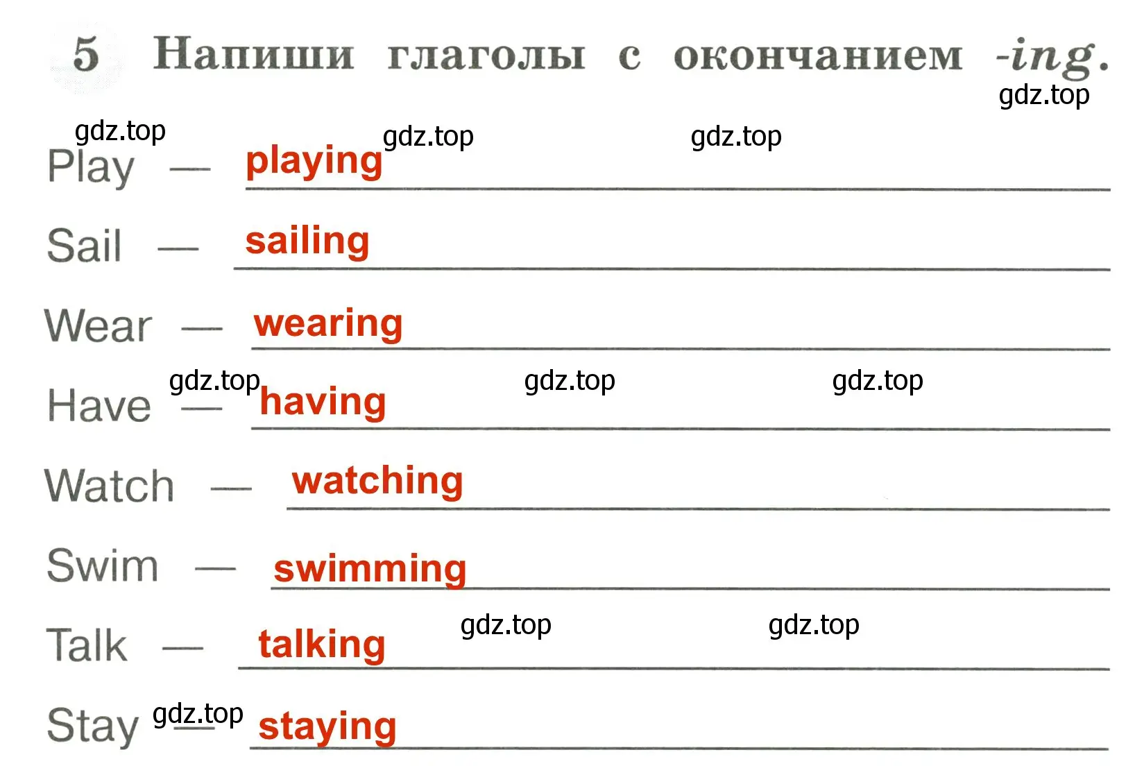 Решение 3. номер 5 (страница 62) гдз по английскому языку 2 класс Юшина, грамматический тренажёр