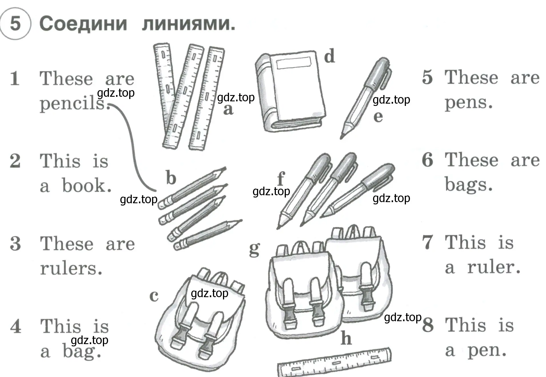 Условие номер 5 (страница 33) гдз по английскому языку 2 класс Комарова, Ларионова, рабочая тетрадь