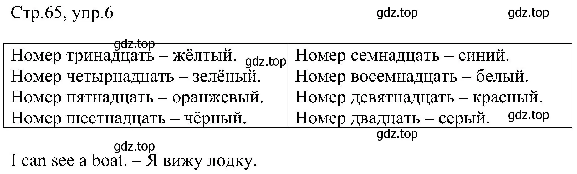 Решение номер 6 (страница 65) гдз по английскому языку 2 класс Комарова, Ларионова, рабочая тетрадь