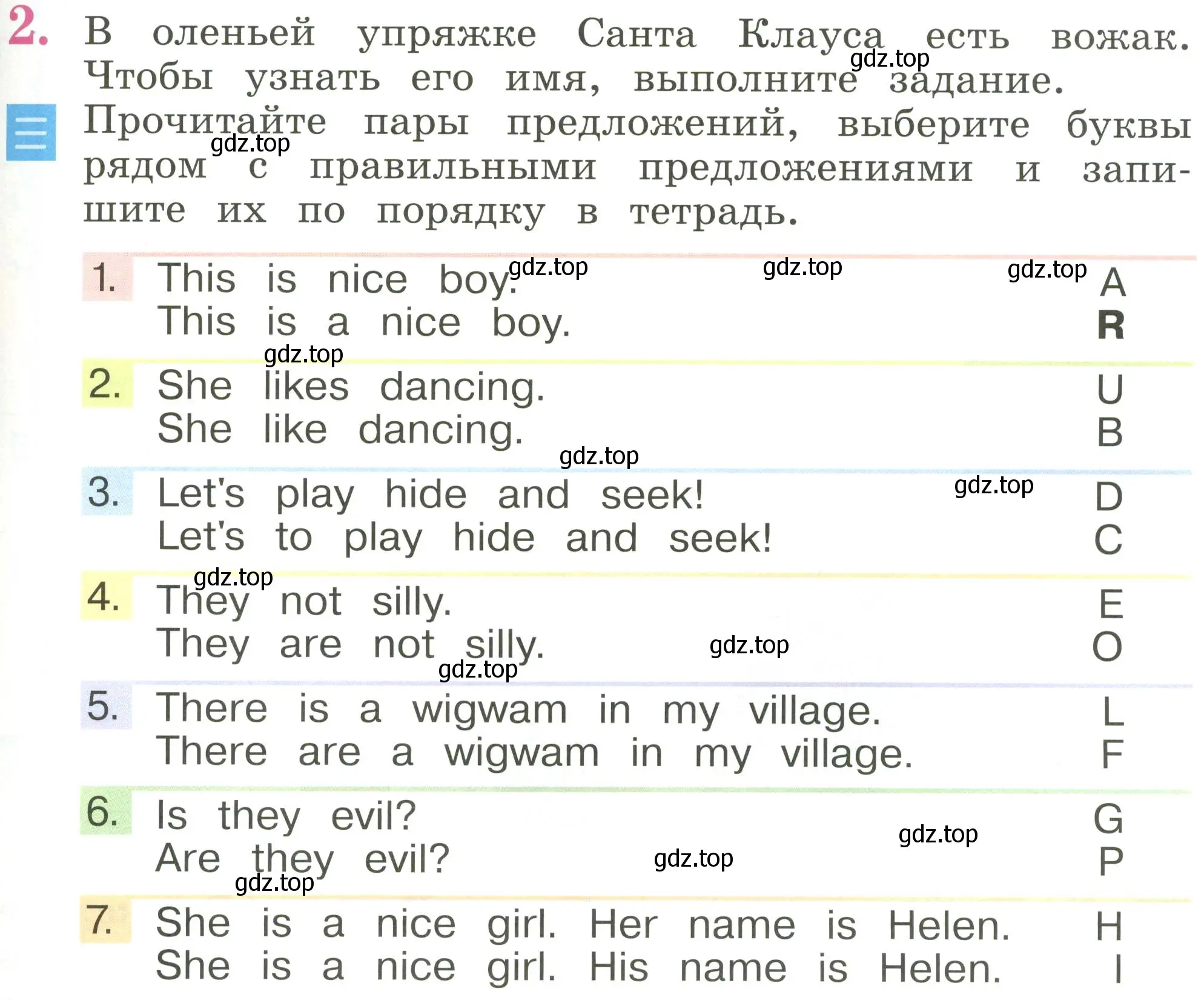 Условие номер 2 (страница 85) гдз по английскому языку 2 класс Кузовлев, Перегудова, учебник 1 часть