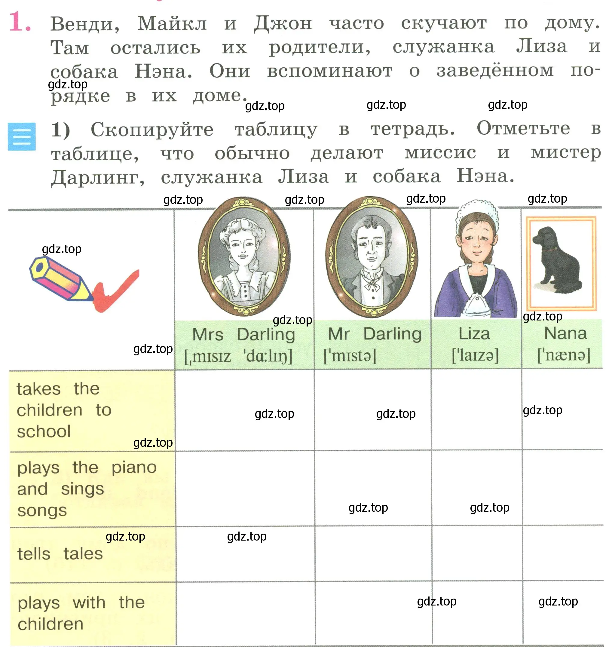 Условие номер 1 (страница 92) гдз по английскому языку 2 класс Кузовлев, Перегудова, учебник 2 часть