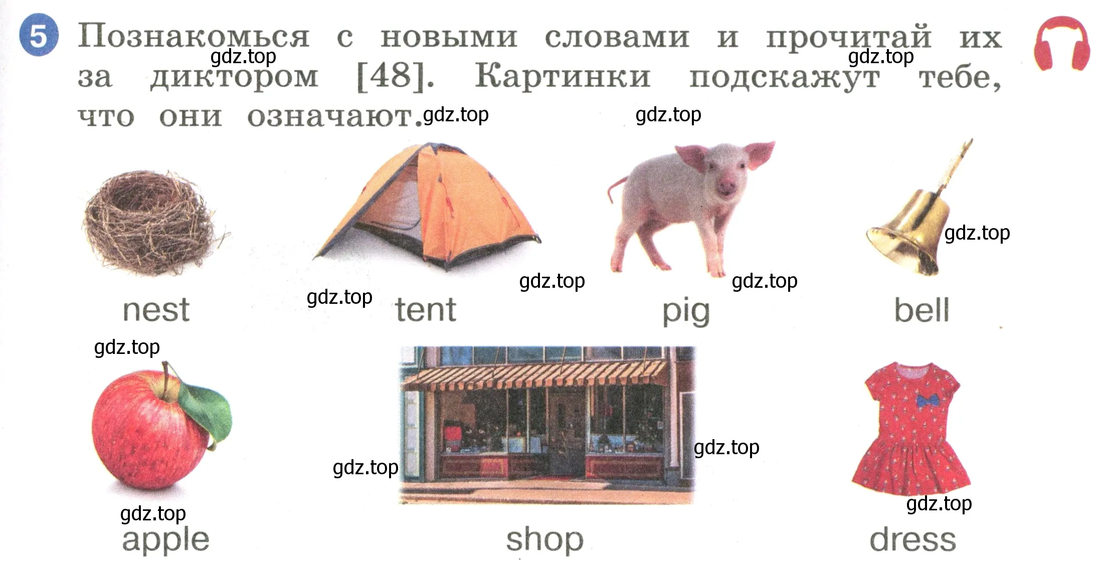 Условие номер 5 (страница 37) гдз по английскому языку 2 класс Афанасьева, Баранова, учебник 1 часть