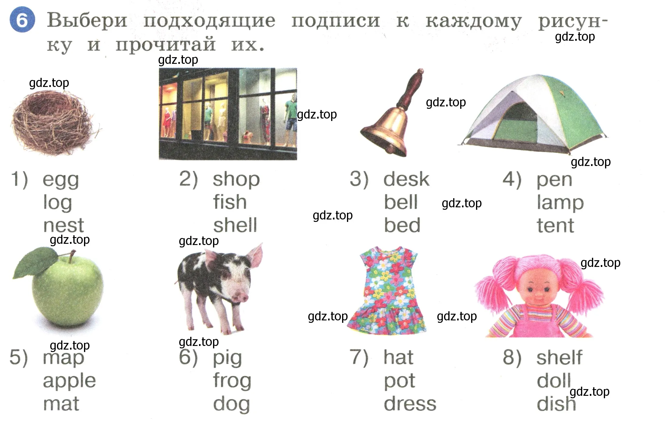 Условие номер 6 (страница 37) гдз по английскому языку 2 класс Афанасьева, Баранова, учебник 1 часть