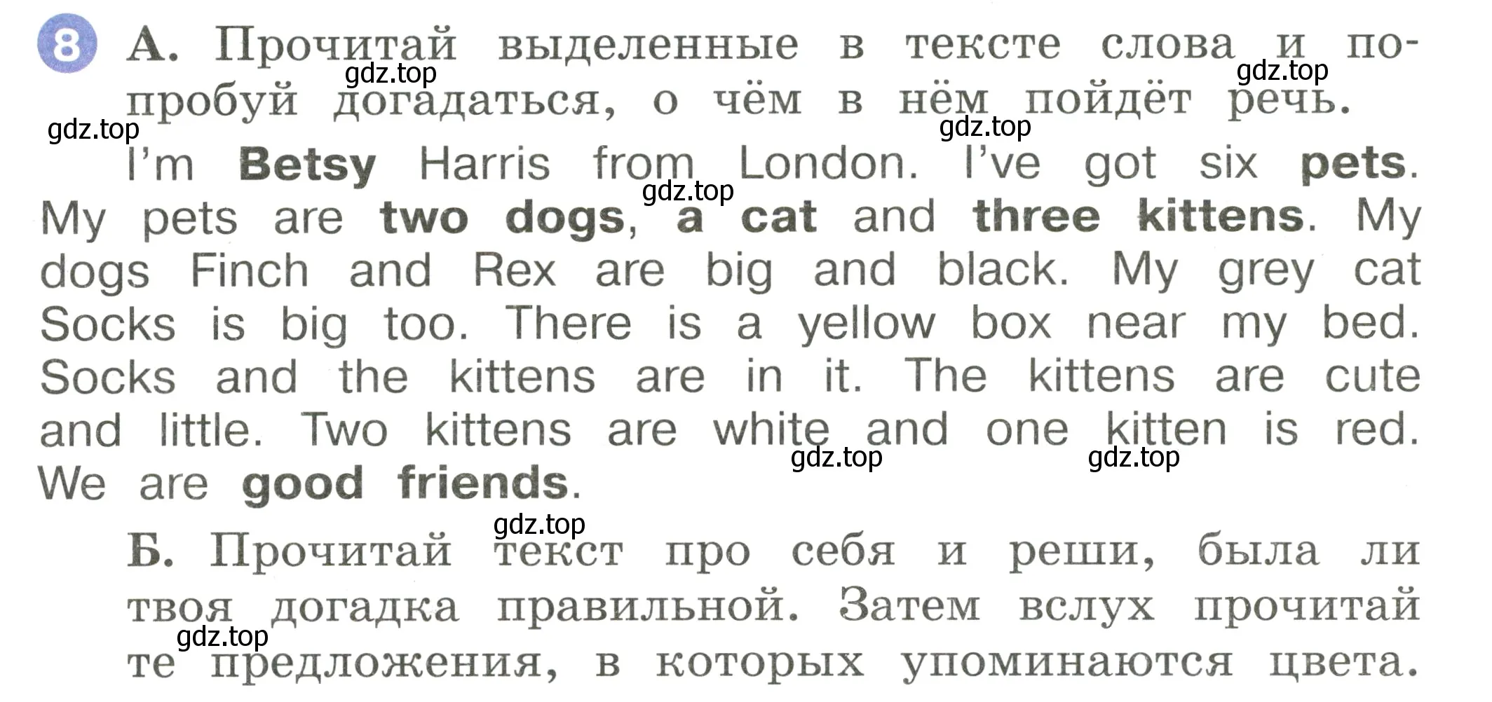 Условие номер 8 (страница 26) гдз по английскому языку 2 класс Афанасьева, Баранова, учебник 2 часть