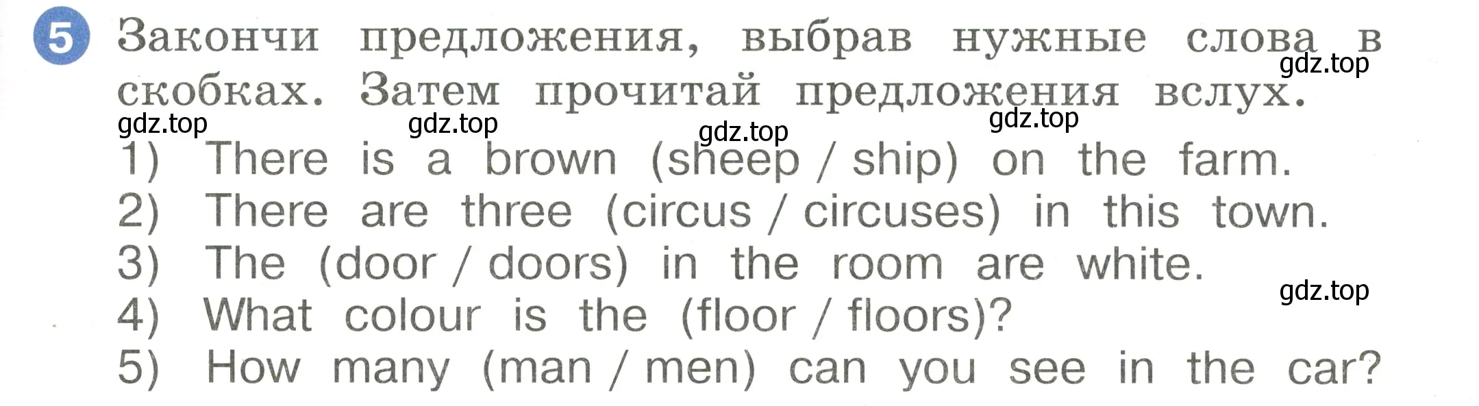 Условие номер 5 (страница 97) гдз по английскому языку 2 класс Афанасьева, Баранова, учебник 2 часть