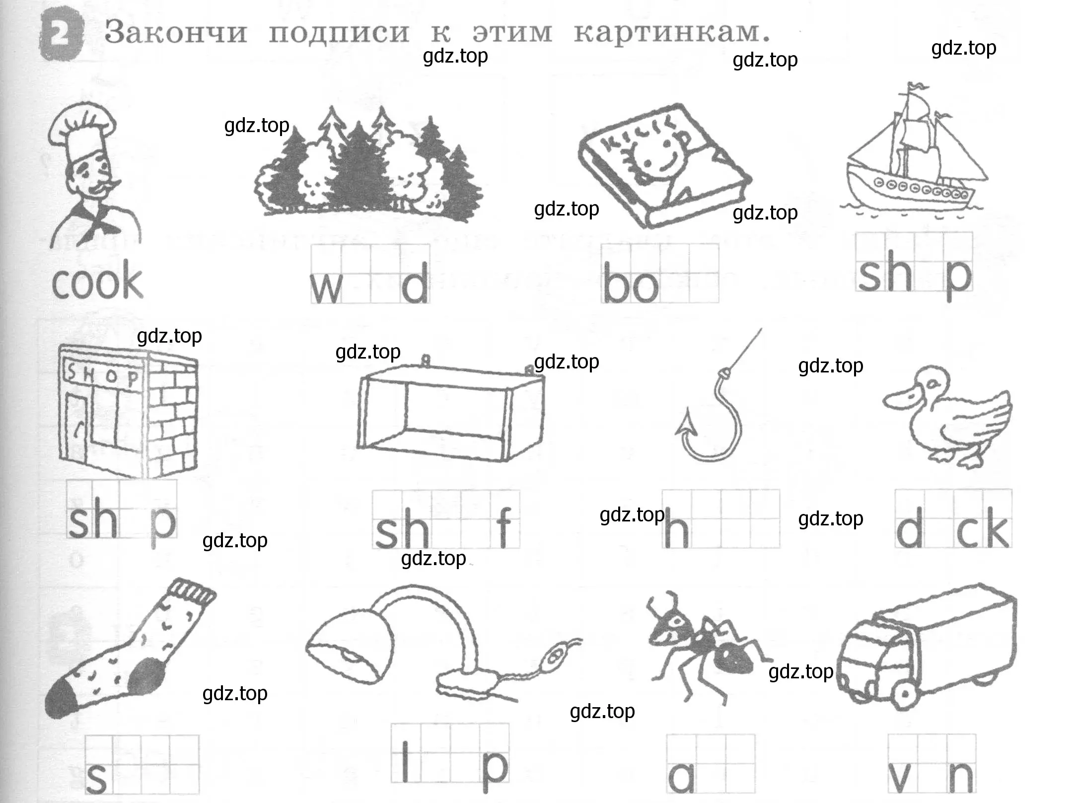 Условие номер 2 (страница 37) гдз по английскому языку 2 класс Афанасьева, Михеева, рабочая тетрадь