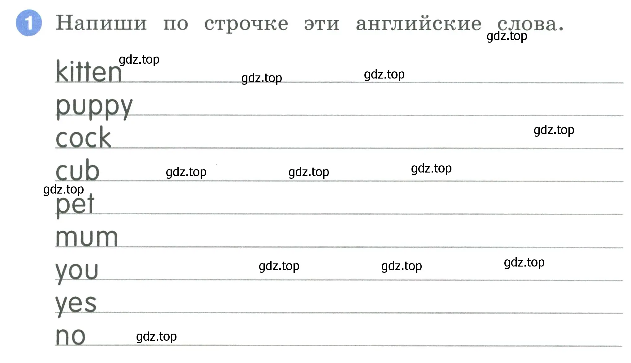 Условие номер 1 (страница 39) гдз по английскому языку 2 класс Афанасьева, Баранова, рабочая тетрадь 1 часть