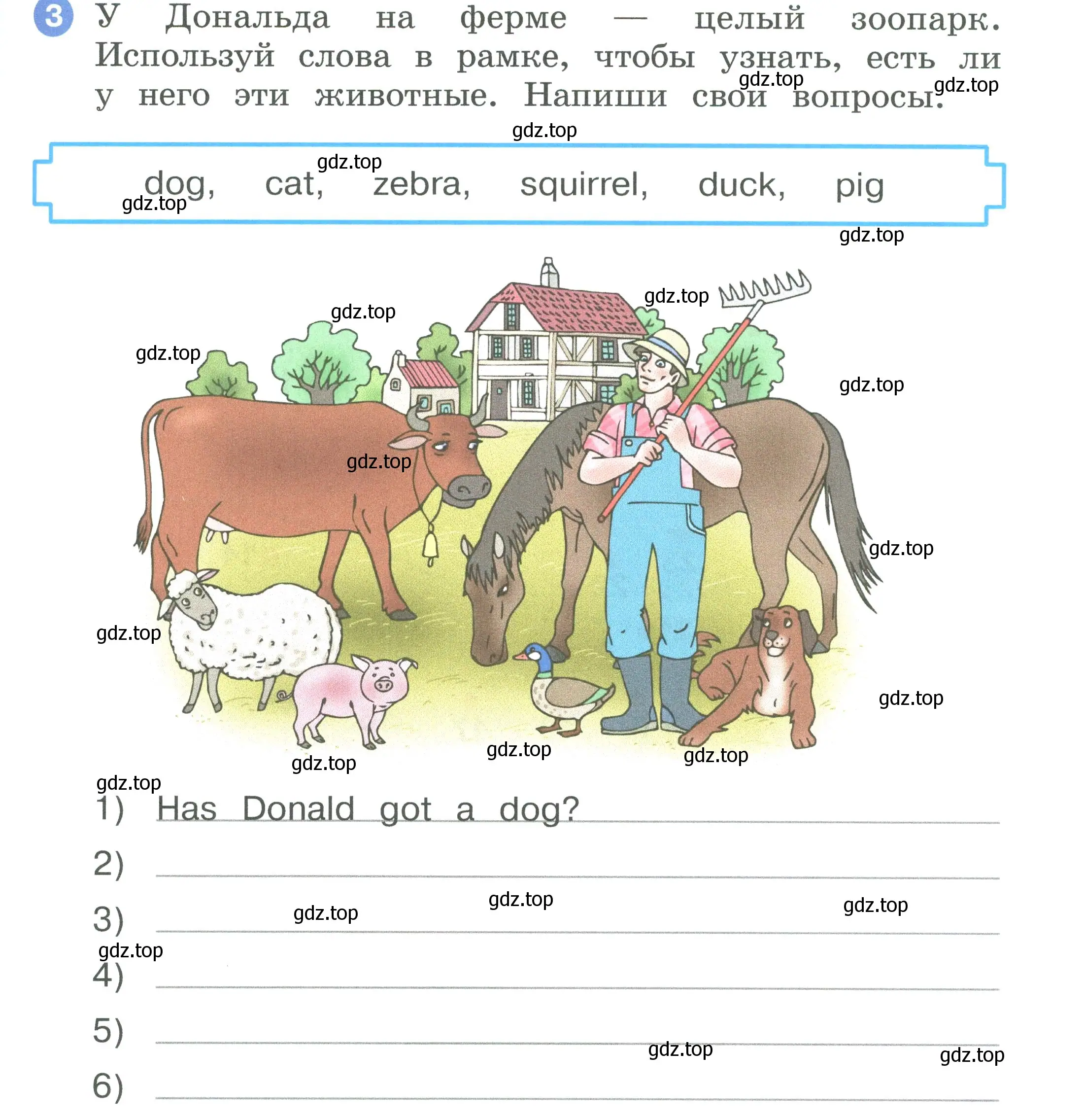 Условие номер 3 (страница 57) гдз по английскому языку 2 класс Афанасьева, Баранова, рабочая тетрадь 1 часть