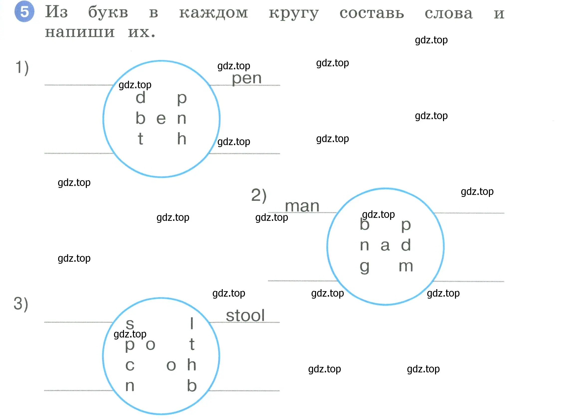 Условие номер 5 (страница 63) гдз по английскому языку 2 класс Афанасьева, Баранова, рабочая тетрадь 1 часть